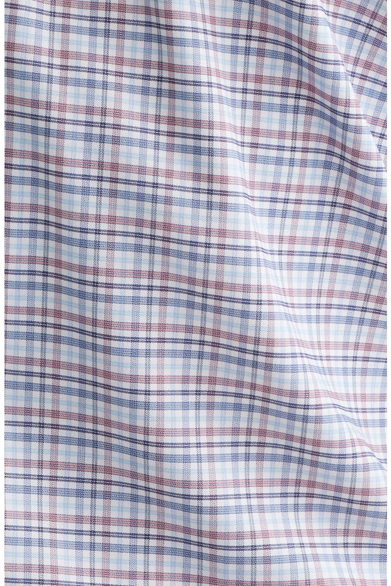 Wayne Performance Plaid Button Down Sport Shirt, Alternate, color, BLUE FREESIA