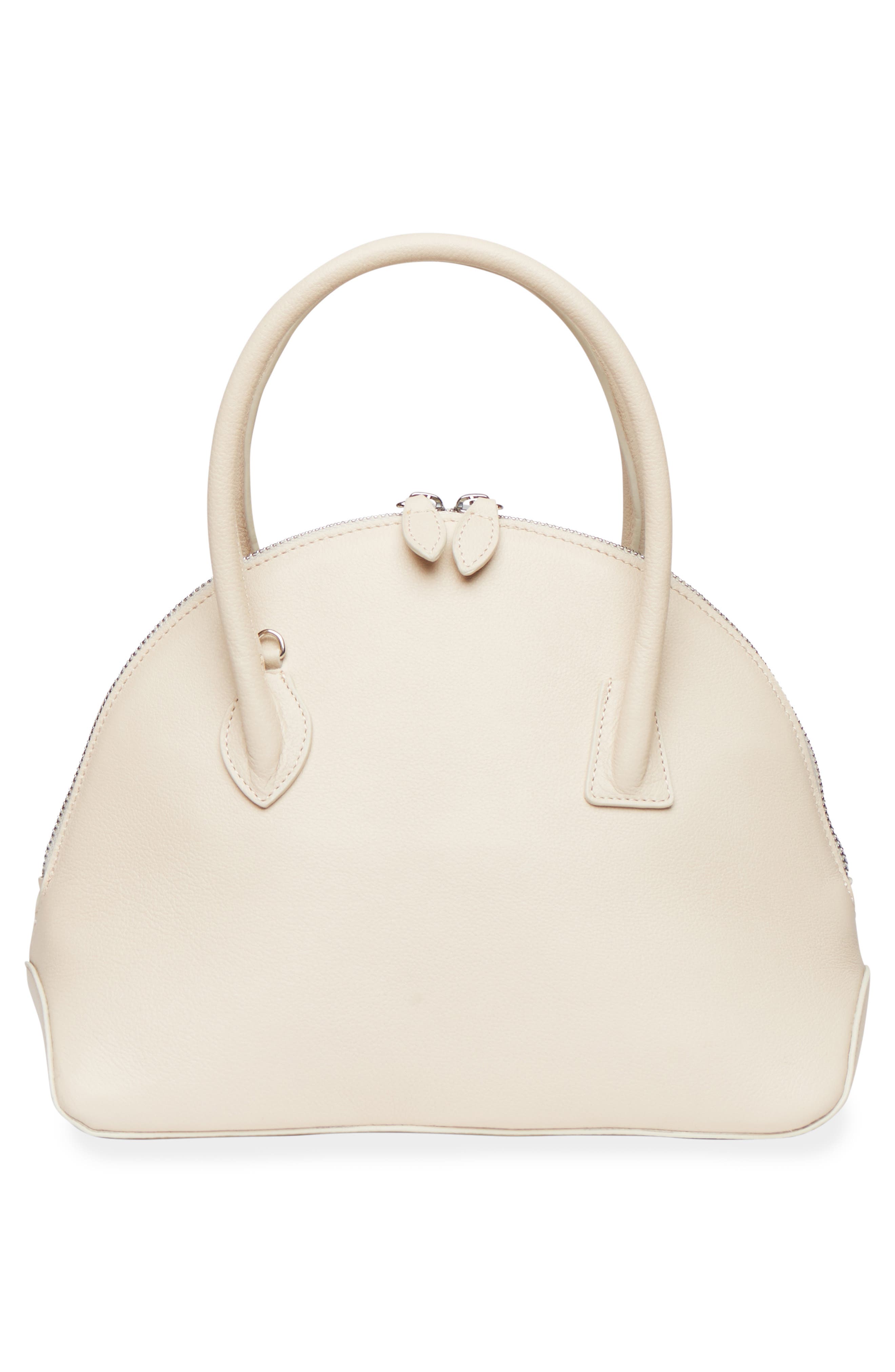 LIFFNER Dome Leather Top Handle Bag, Alternate, color, Cream