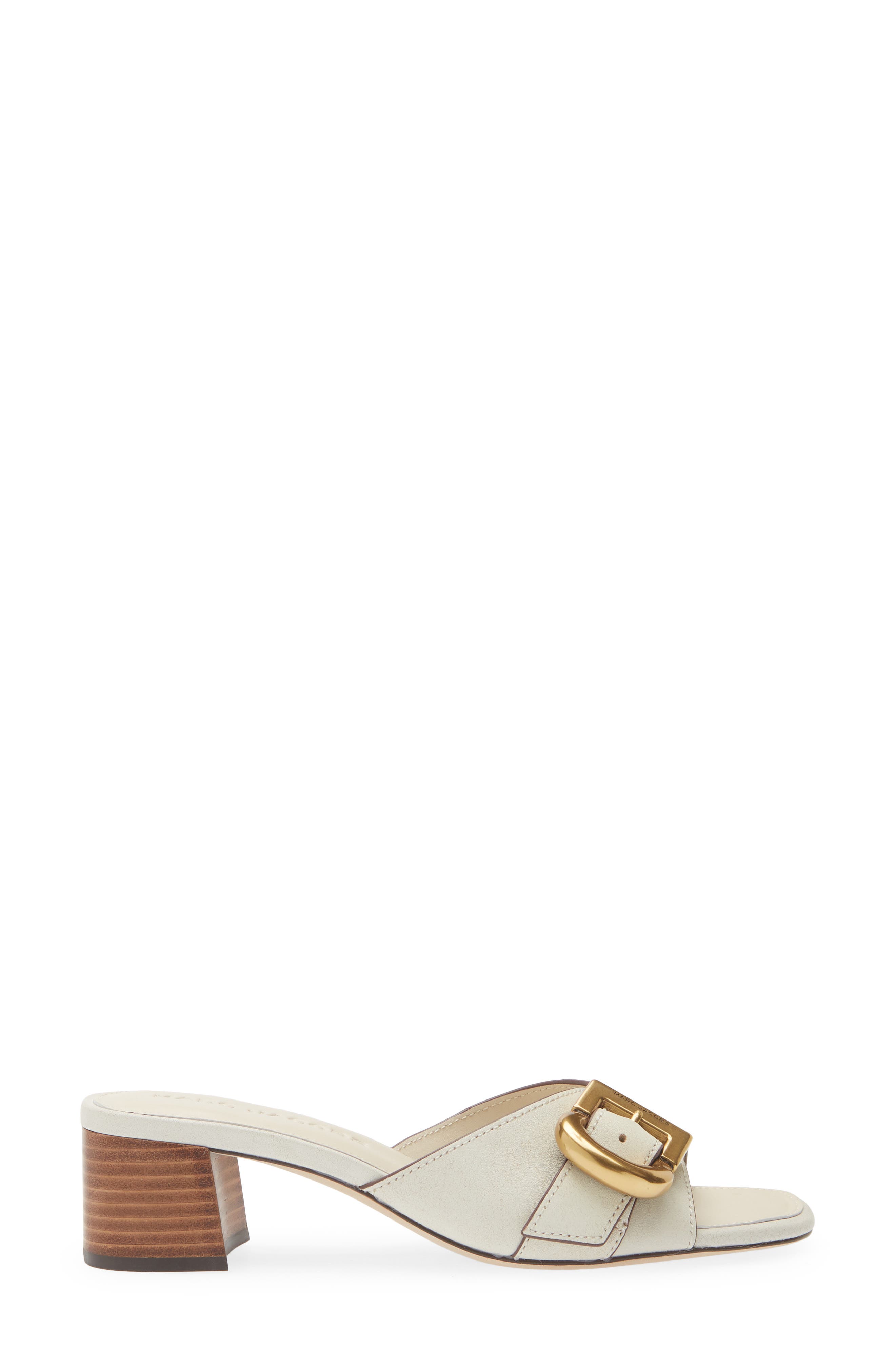 The Doll Buckle Slide Sandal, Alternate, color, WHITE
