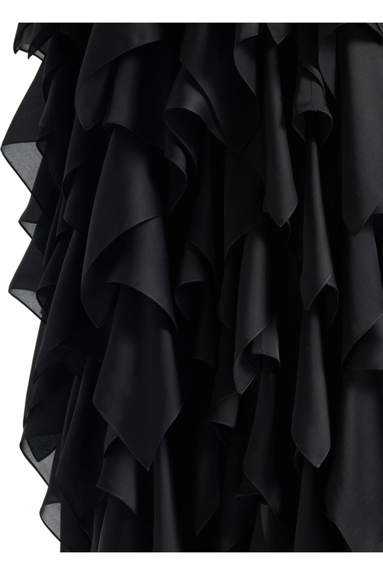 Long ruffled skirt, Alternate, color, black