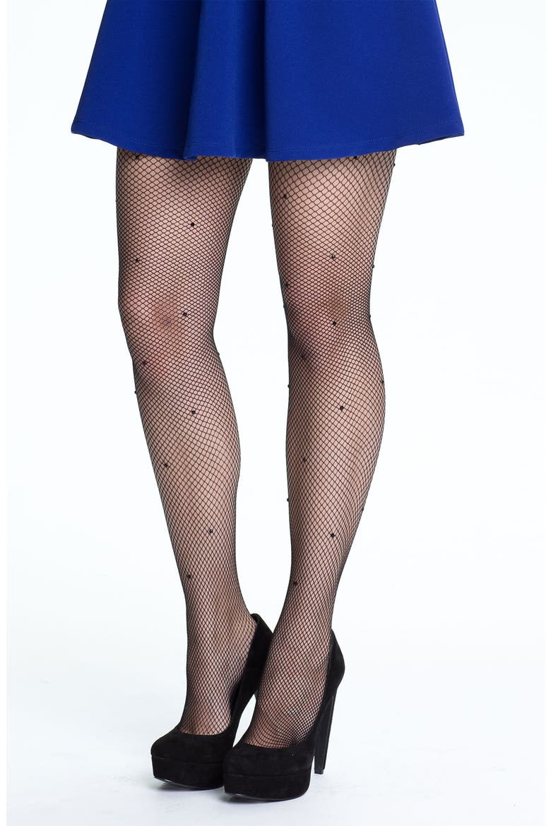 jeweled fishnet tights, Main, color, BLACK