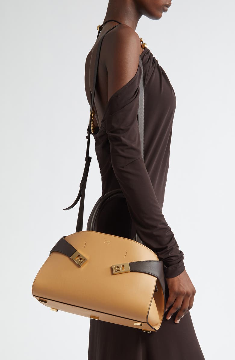 FERRAGAMO Small Hug Leather Top Handle Bag, Alternate, color,