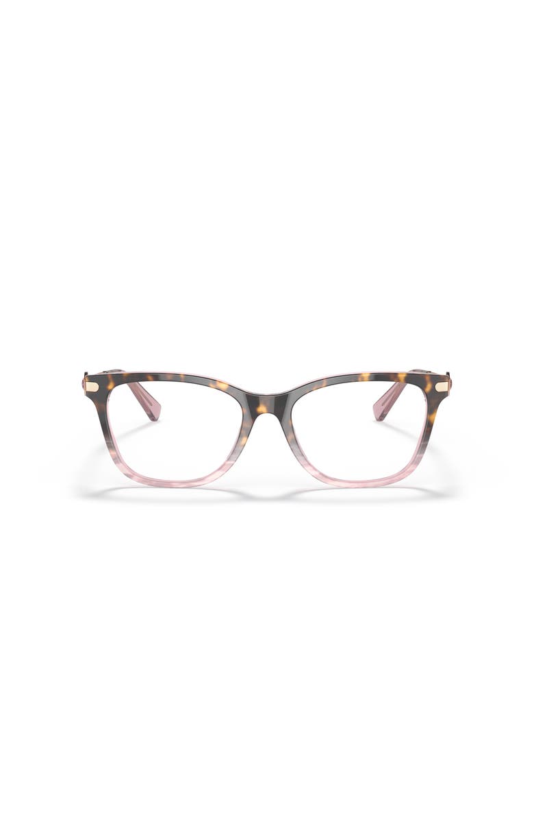 COACH 51mm Rectangle optical glasses, Alternate, color, Pink