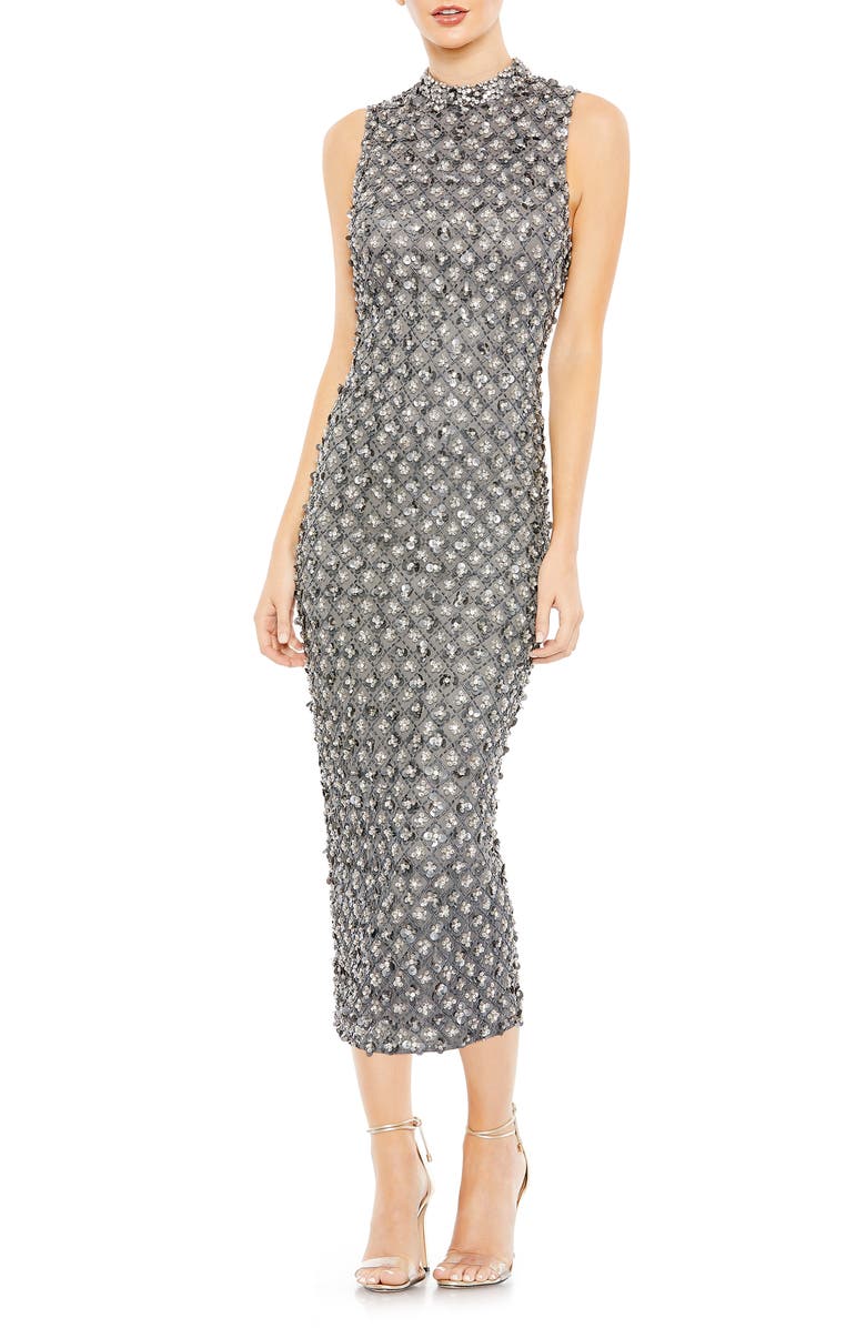 Mac Duggal Sequin Detail Sleeveless Body-Con Dress, Main, color,