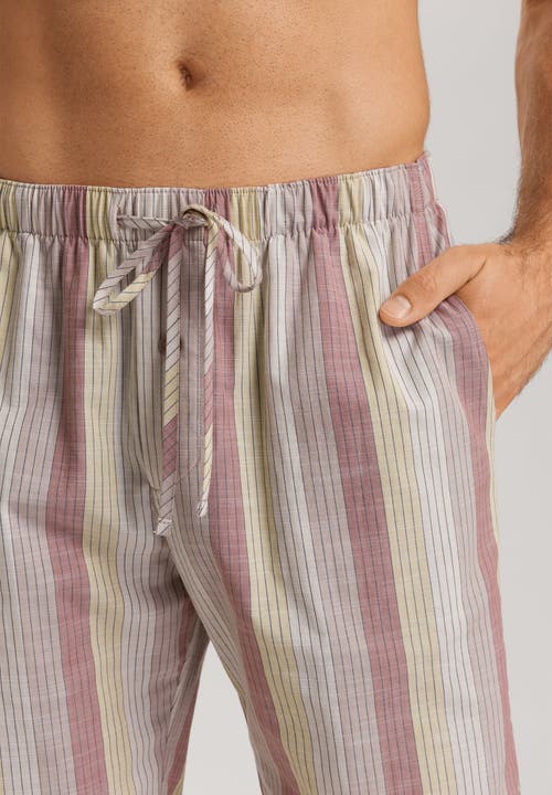 Hanro Night And Day Drawstring Cotton And Linen Shorts In Multi