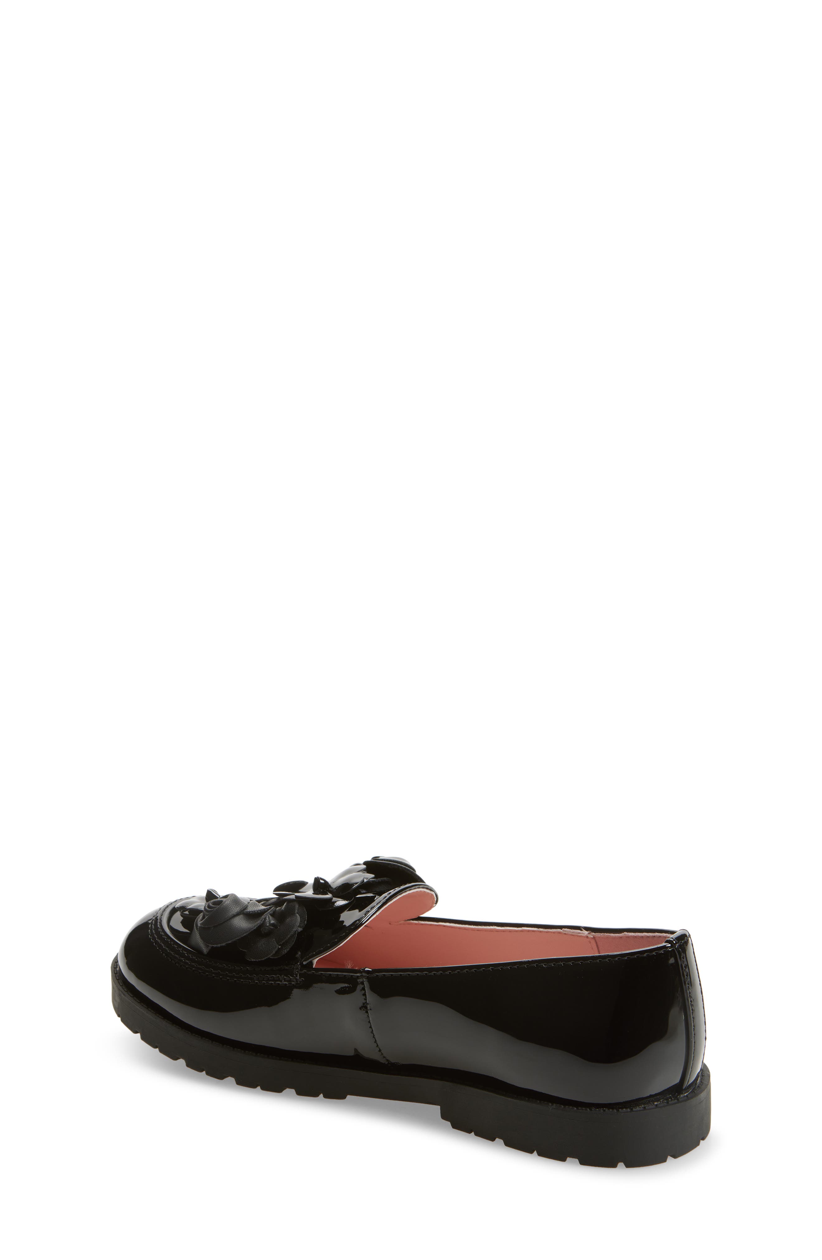 Nordstrom Kids' Katie Floral Loafer, Alternate, color, Black