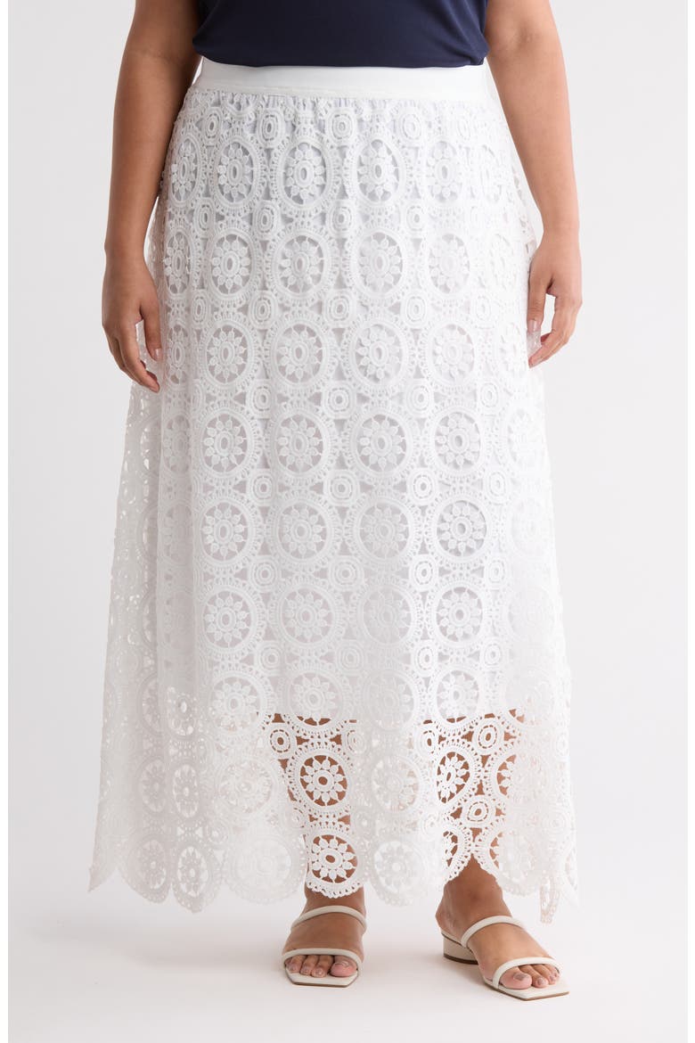 Miranda Lace Maxi Skirt, Main, color, BRIGHT WHITE
