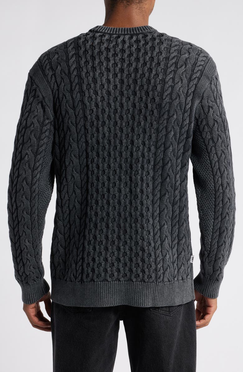 Obey Faded Wash Cable Sweater, Alternate, color, 