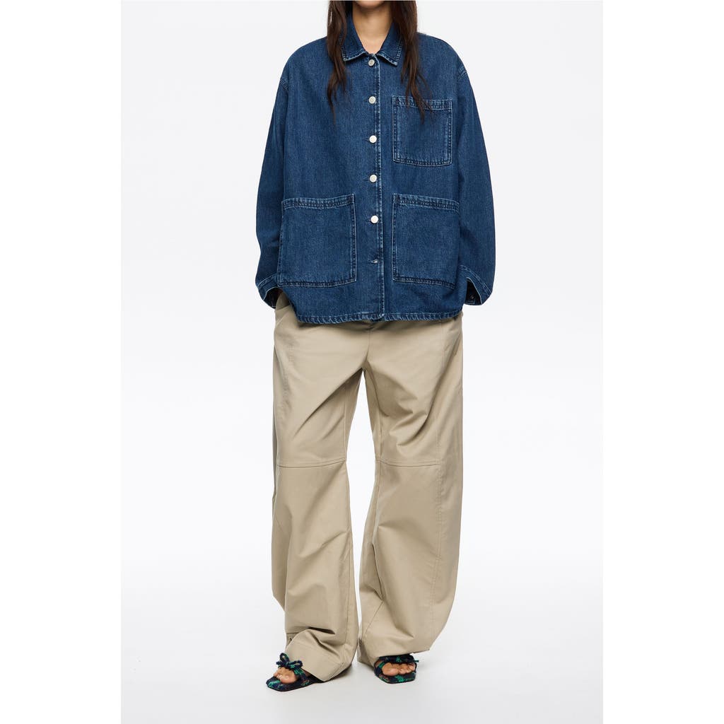 Bimba Y Lola Straight Denim Jacket In Blue