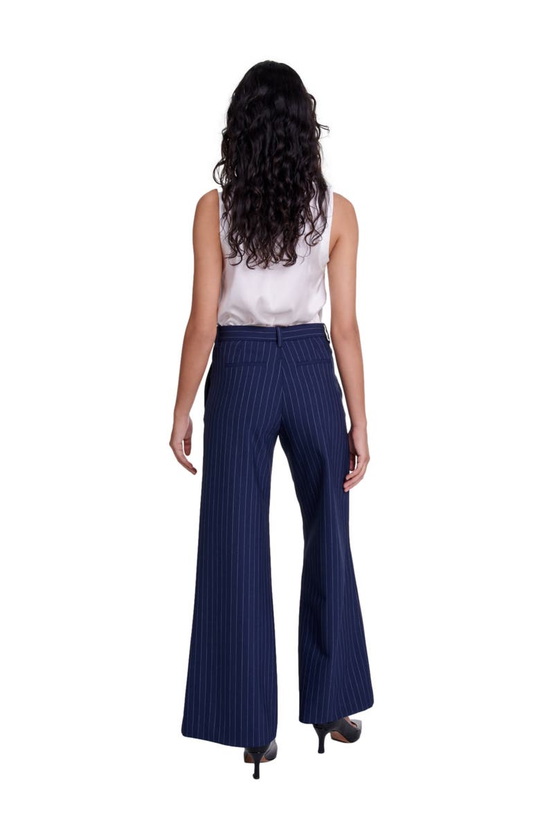 maje Striped trousers, Alternate, color,