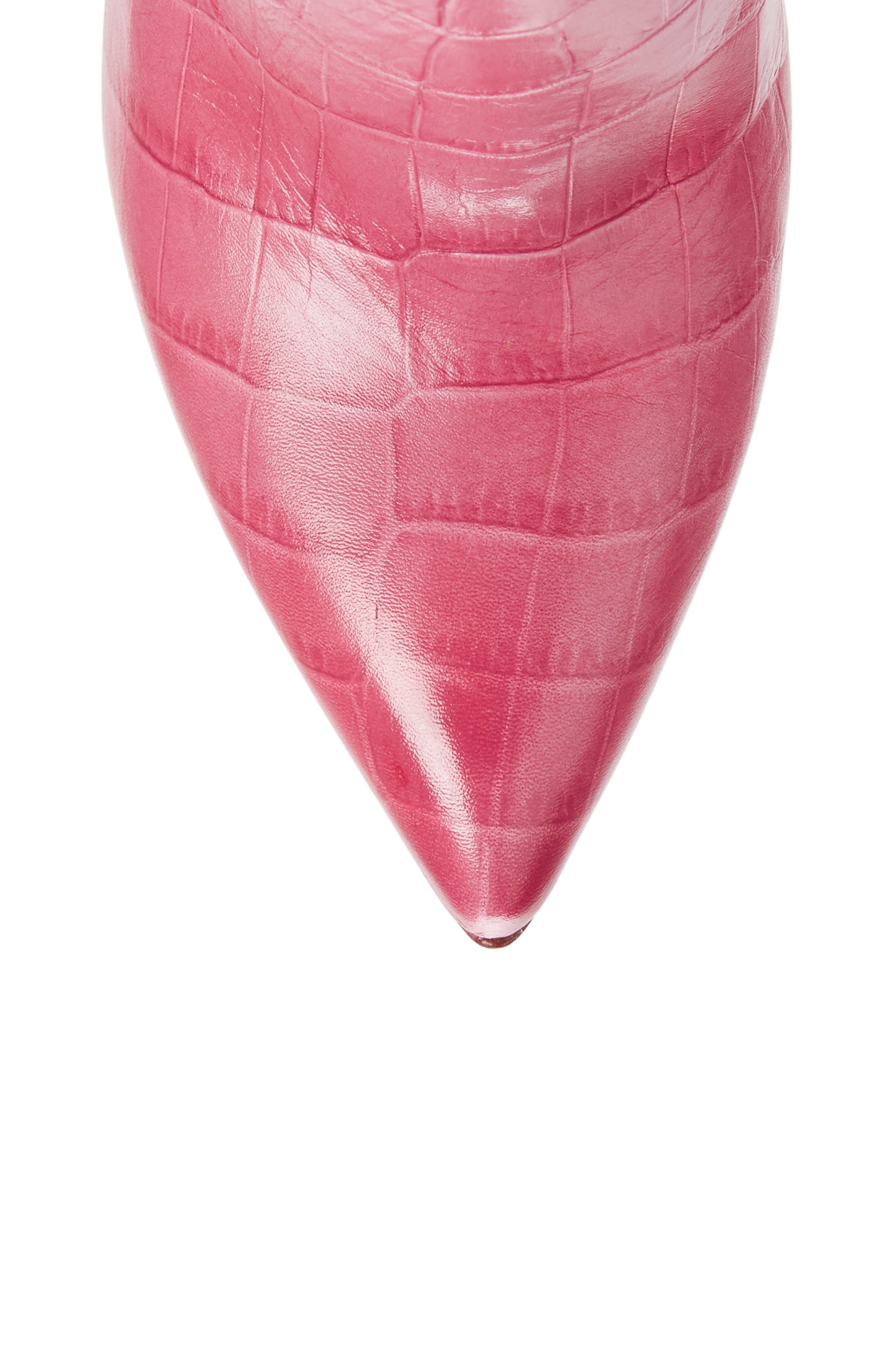 Paris Texas Croc Embossed Knee High Boot, Alternate, color, 