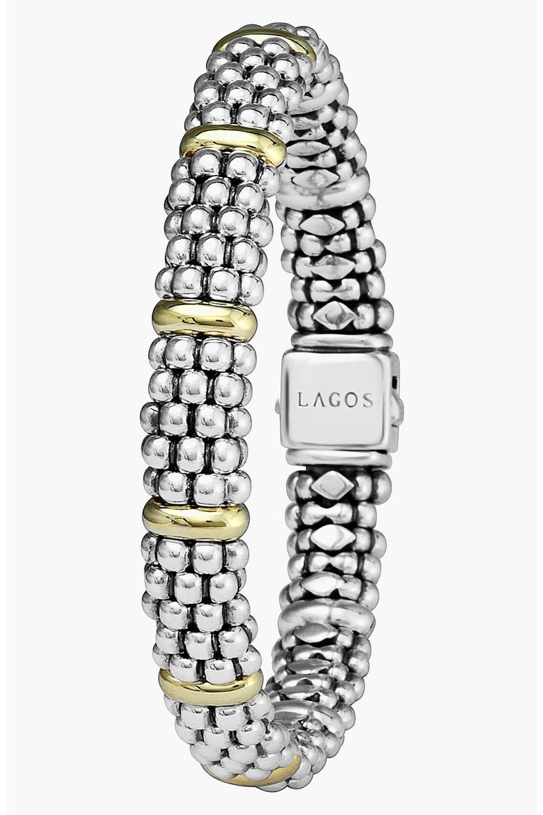 Oval Rope Caviar Bracelet, Alternate, color, SILVER/ GOLD