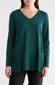 Eileen Fisher V-Neck Long Sleeve Tunic