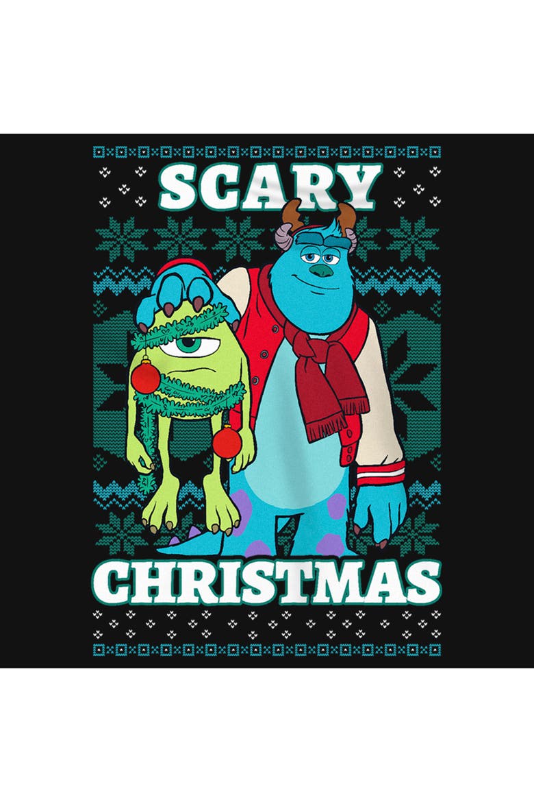 Girl's Disney Monsters Inc. Mike and Sully Scary Christmas Graphic Tee, Alternate, color, Black
