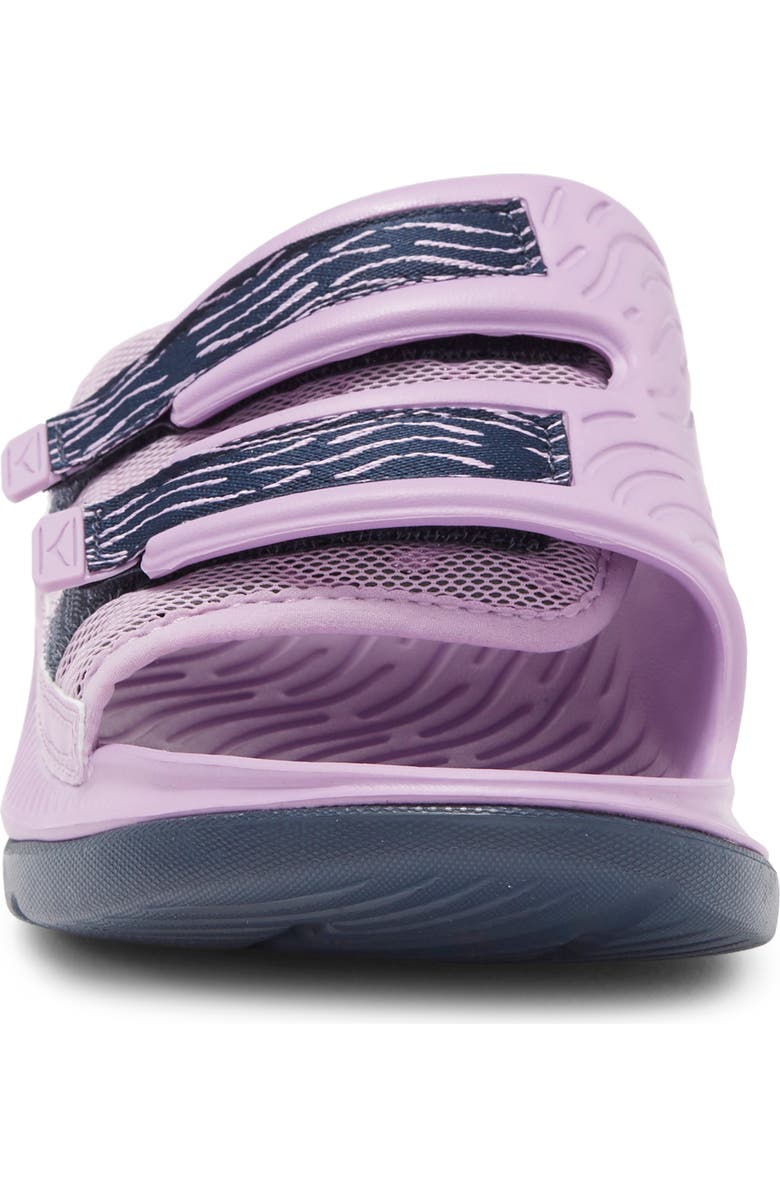 HOKA Gender Inclusive Ora Luxe Slide Sandal, Alternate, color, Violet Bloom / Outerspace