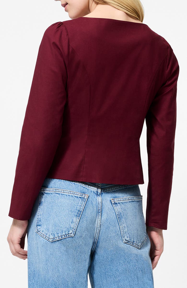 French Connection Inga 2-Pocket Button-Up Shirt, Alternate, color, Cabernet