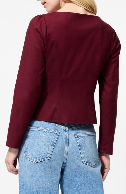 French Connection Inga 2-pocket Button-up Shirt In Burgundy