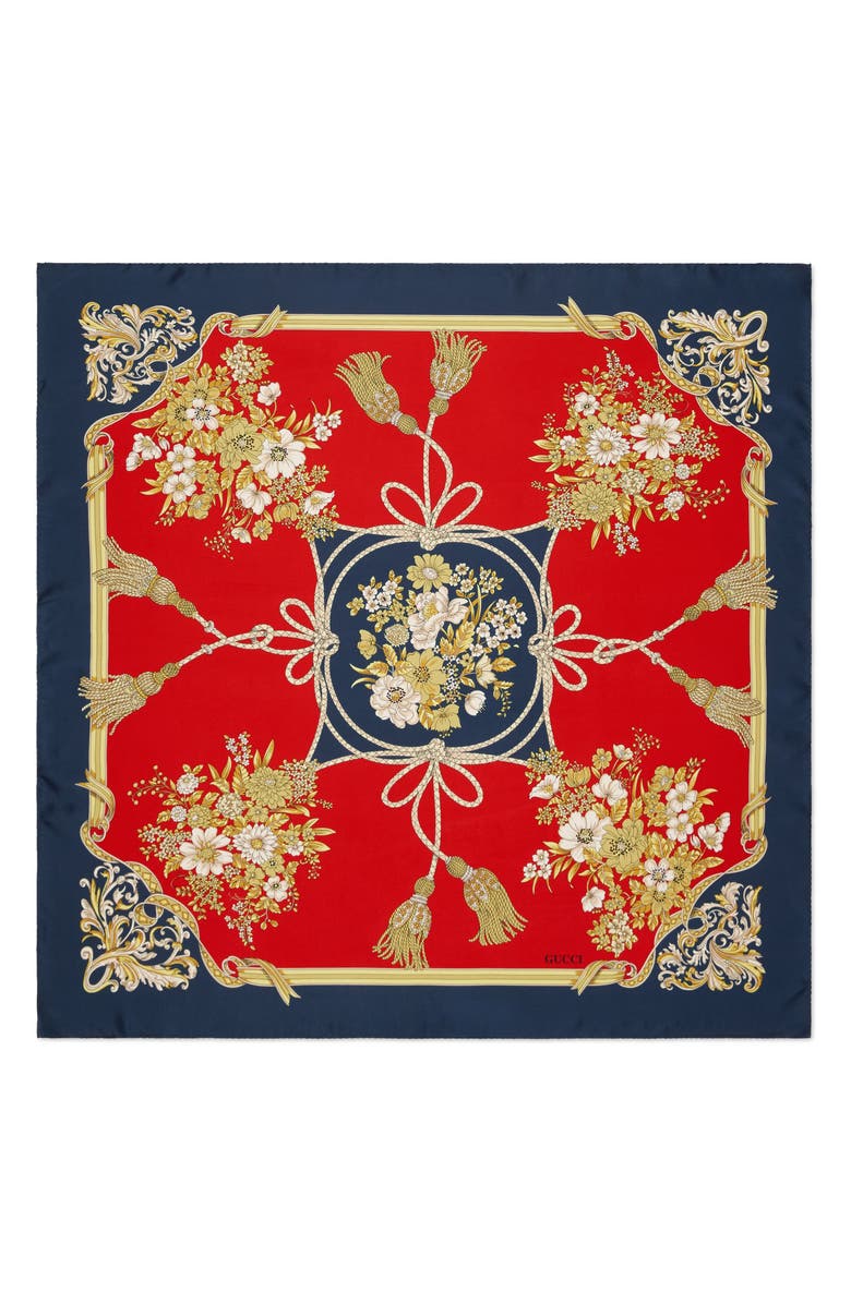 Gucci Lady Intrigue Square Silk Scarf, Main, color,