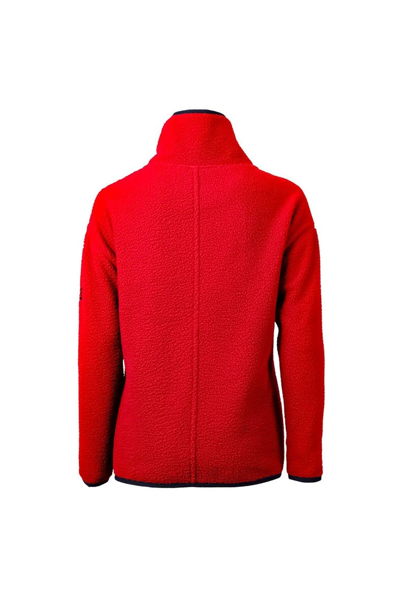 Cutter & Buck Women's Cutter & Buck Red Cincinnati Reds Americana Logo Cascade Eco Sherpa Fleece Half-Zip Pullover Jacket, Alternate, color, 