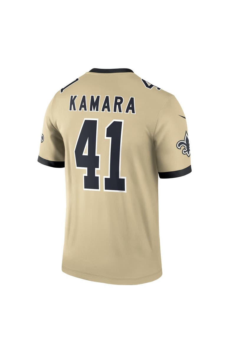 Nike Men's Nike Alvin Kamara Gold New Orleans Saints Gameday Golds Alternate Legend Player Performance Top, Alternate, color, Gold