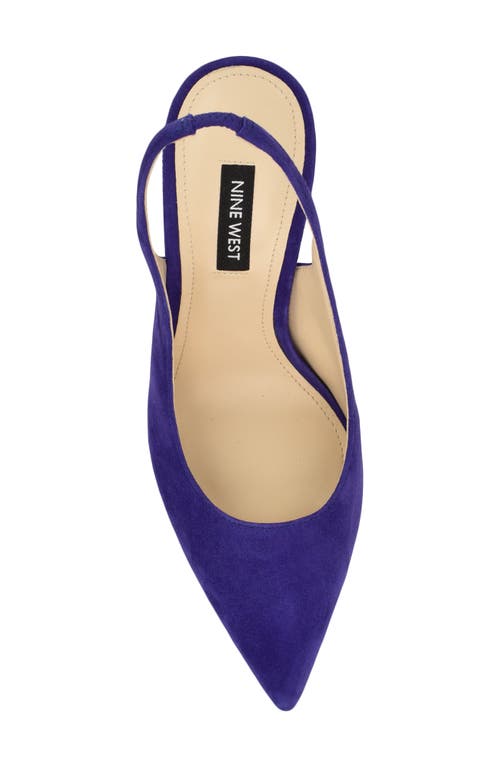 Nine West Feather Slingback Pump In Purple