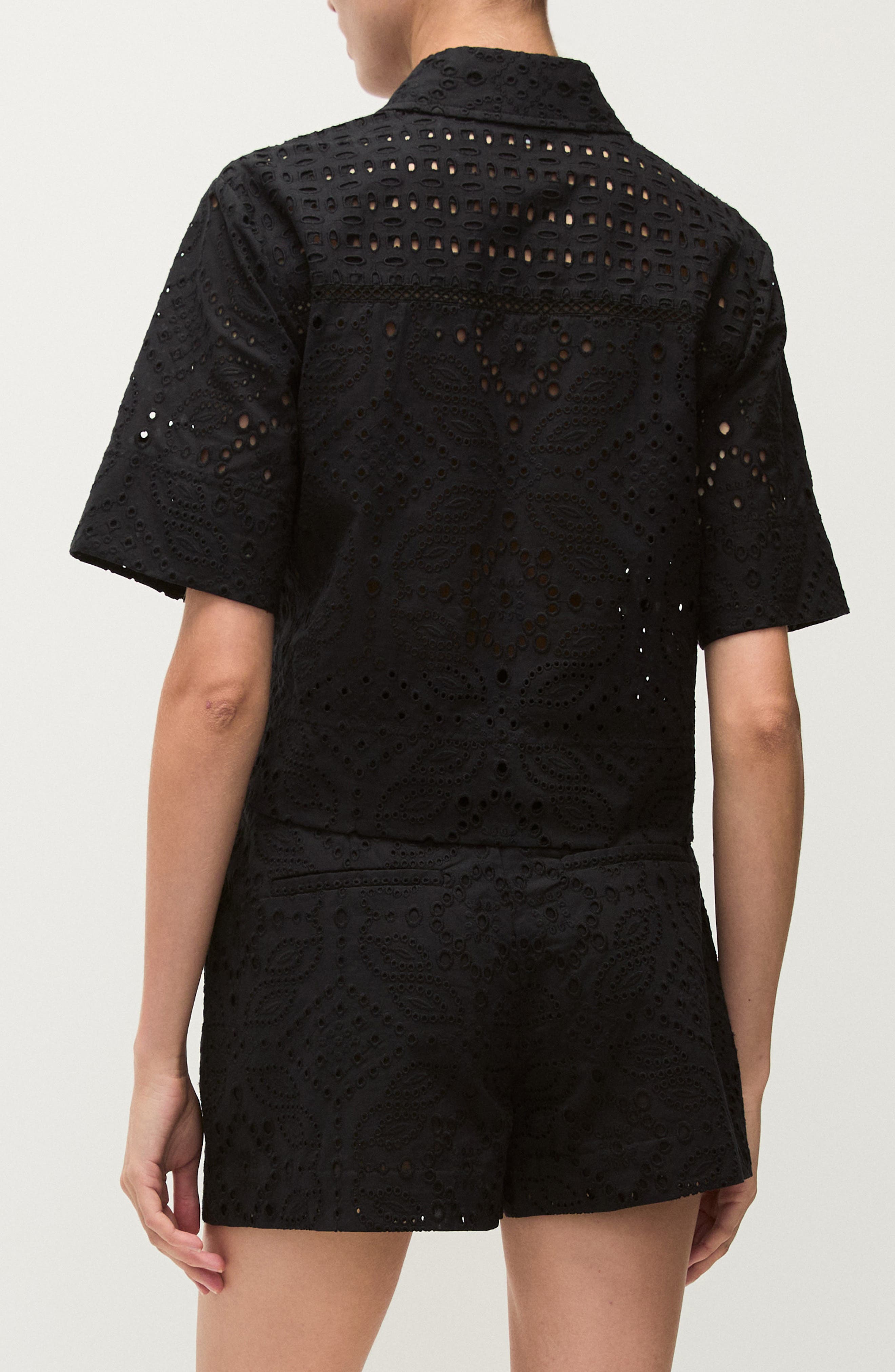 Spruce Cotton Eyelet Button-Up Shirt - image 2