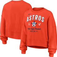 Nike Women's Nike Orange Houston Astros Oversized High Hip Pullover Sweatshirt