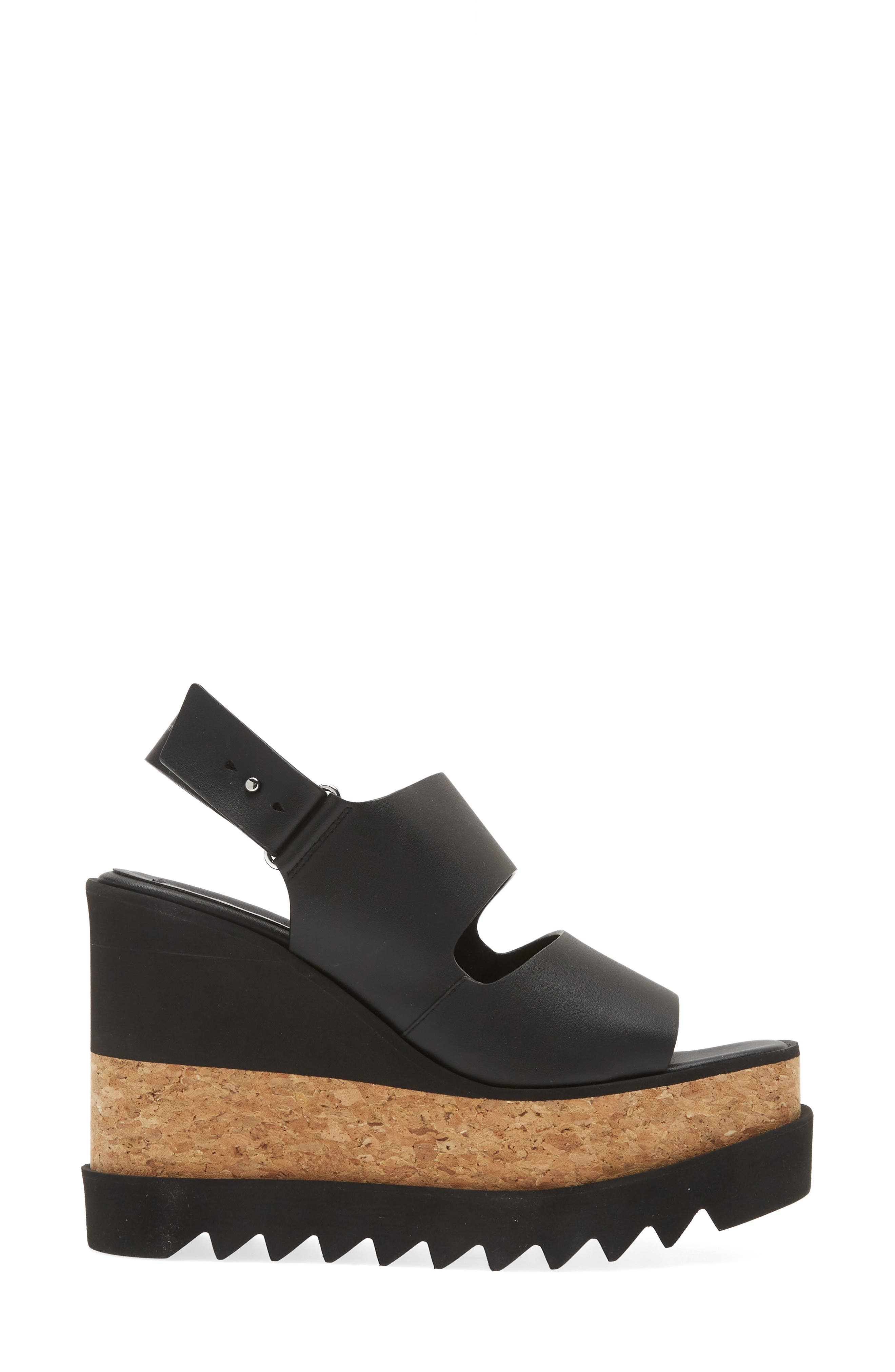 Stella McCartney Elyse Platform Wedge Sandal, Alternate, color, 