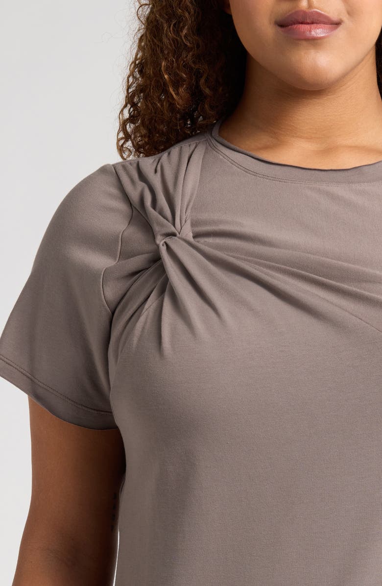 Wit & Wisdom Twist Accent Top, Alternate, color, Oyster Mushroom