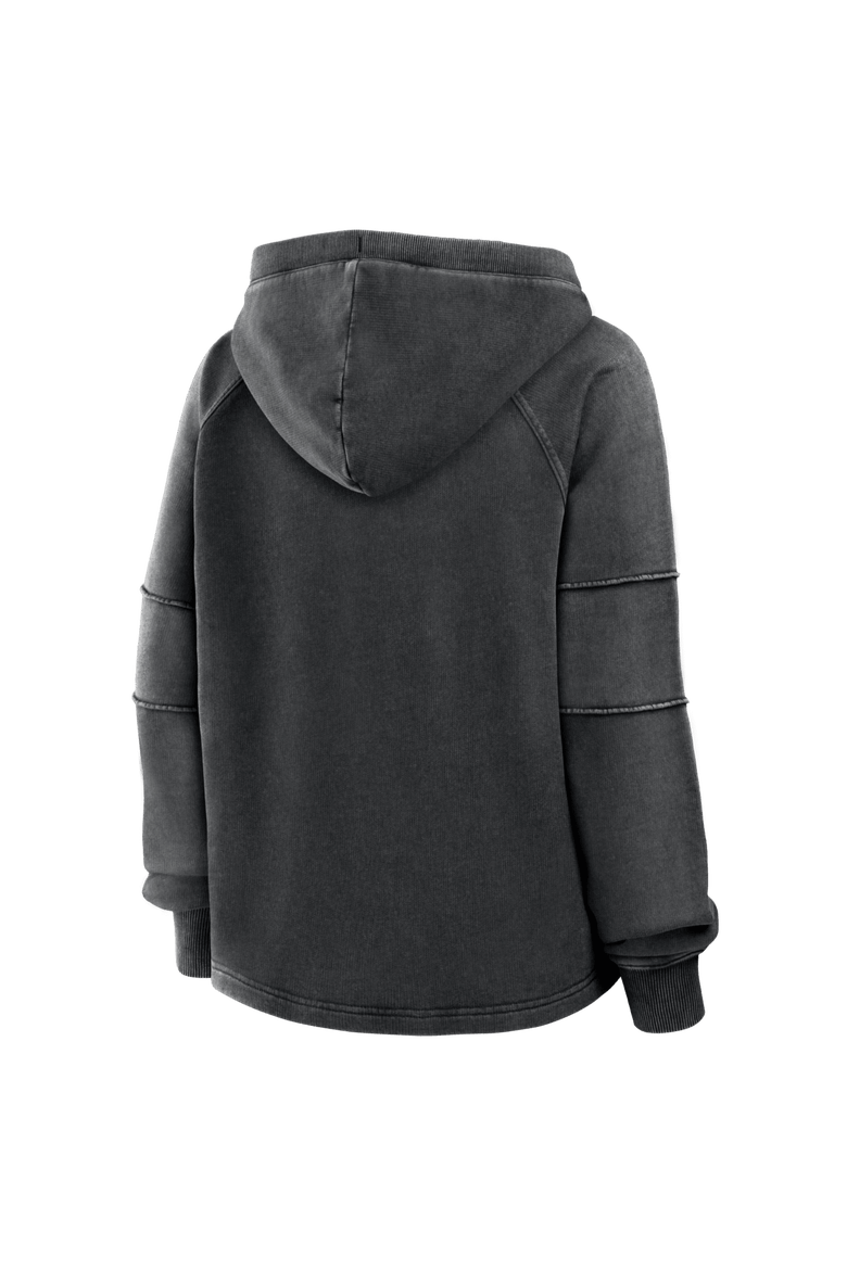 Women's Fanatics Black Pittsburgh Steelers Oversized Raglan Gridiron Hoodie, Alternate, color, Black