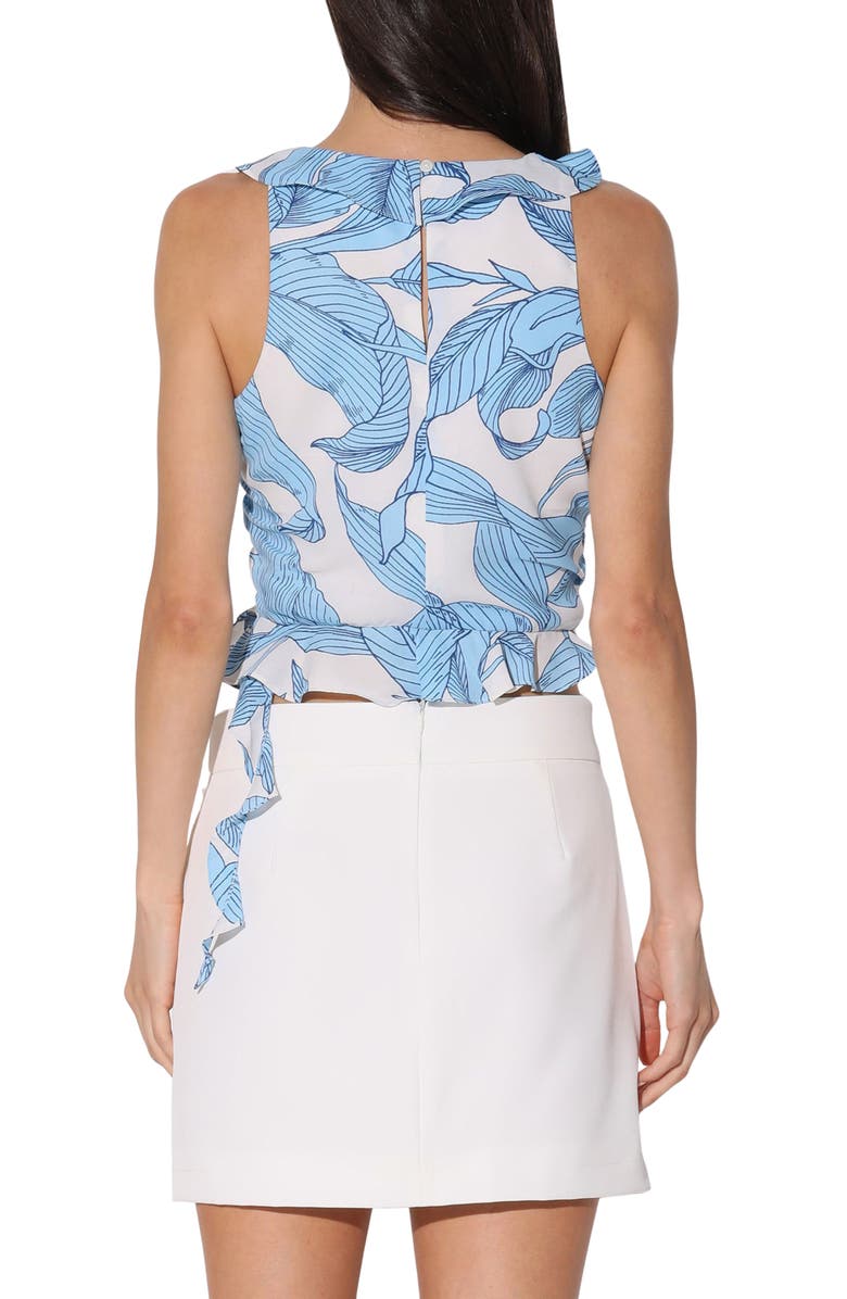 Walter Baker Valerie Ruffle Top, Alternate, color, Paradise Palm