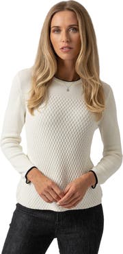 Saint + Sofia Honeycomb Rib Sweater