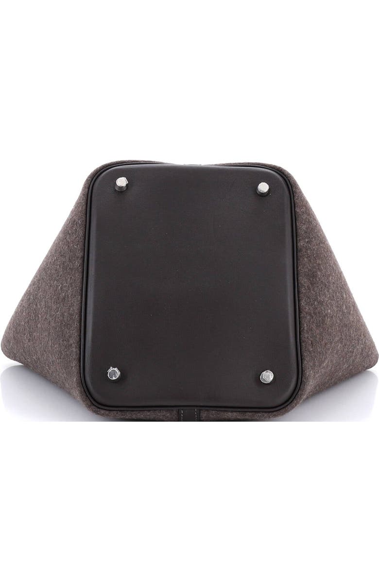 Pre-Owned Hermes Picotin Lock Bag Felt with Leather MM, Alternate, color, Ebene