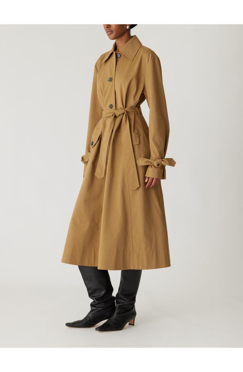 Rebecca Taylor Refined Sateen Trench Coat, Alternate, color, Date