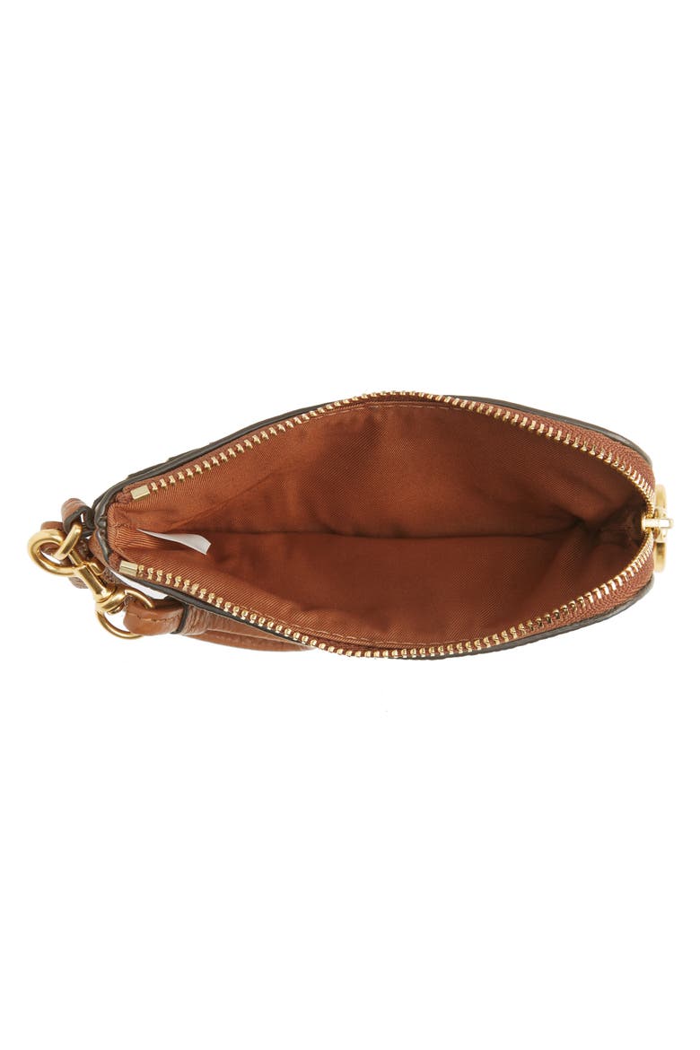Perry Bombé Leather Card Case, Alternate, color, LIGHT UMBER
