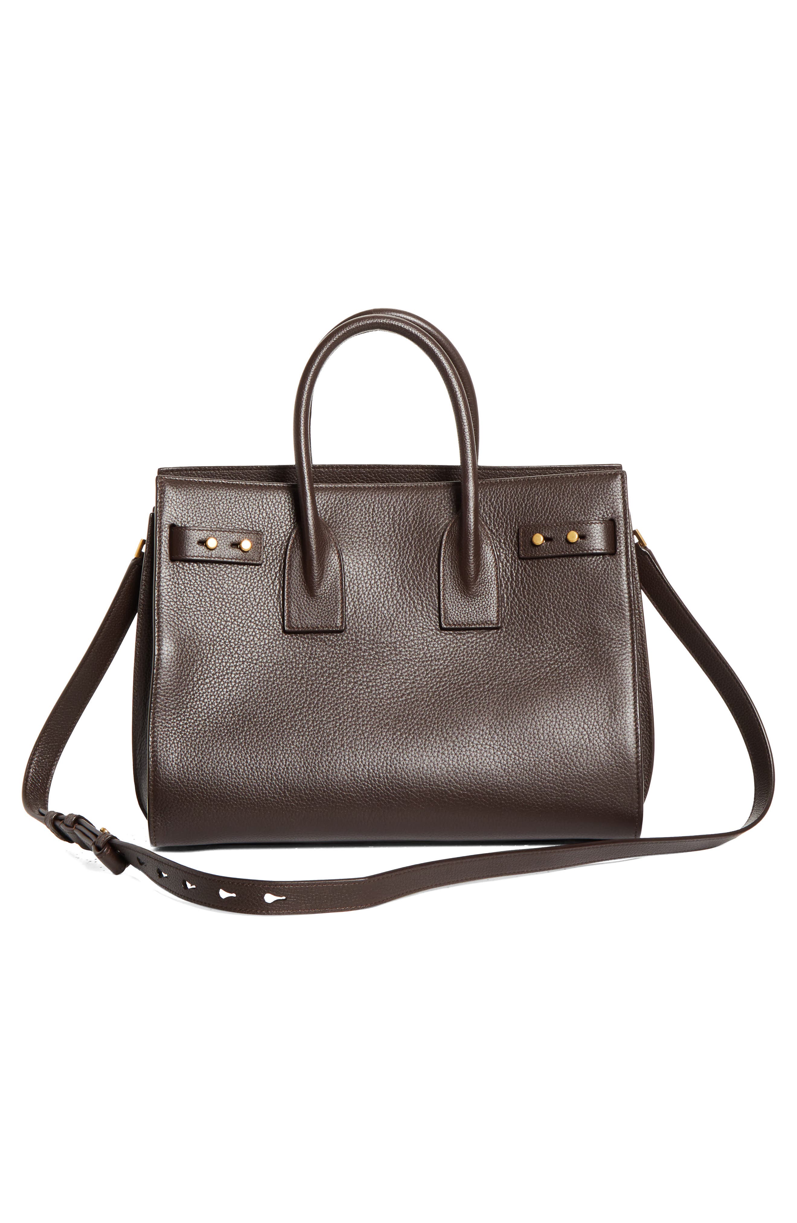 Saint Laurent Small Sac de Jour Leather Top Handle Bag, Alternate, color, Arabica
