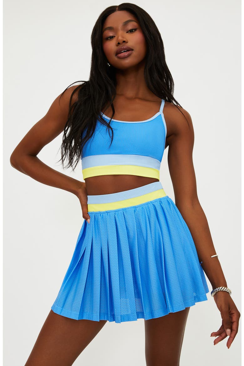 Irina High Waist Skort, Alternate, color, MARINA BLUE COLORBLOCK