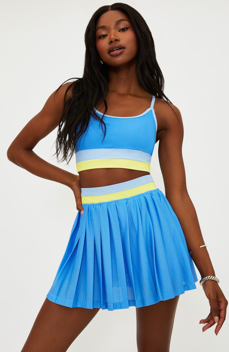 Beach Riot Irina High Waist Skort, Alternate, color, Marina Blue Colorblock