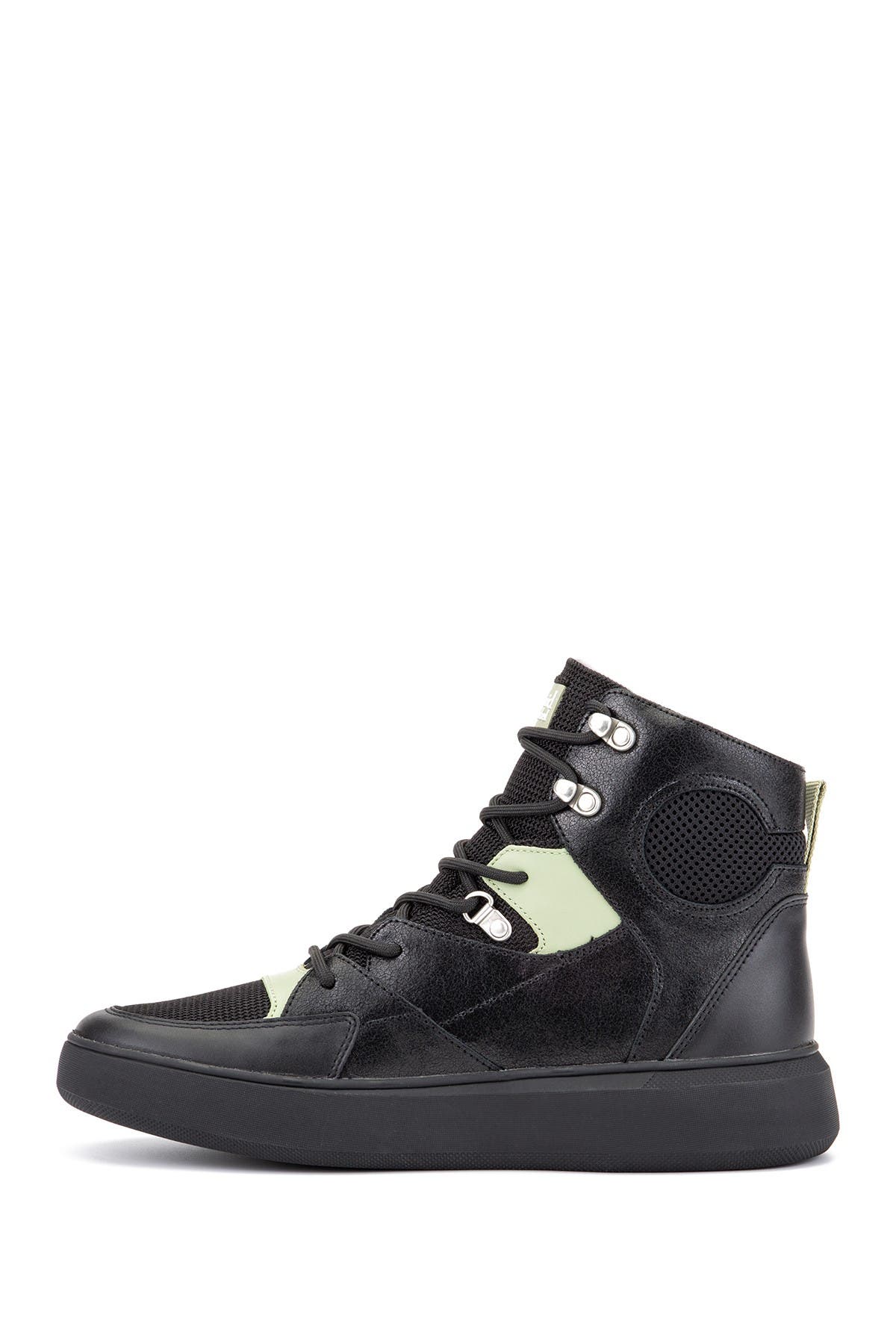 Hybrid Green Label Globetrotter Leather Mid Sneaker, Alternate, color, 