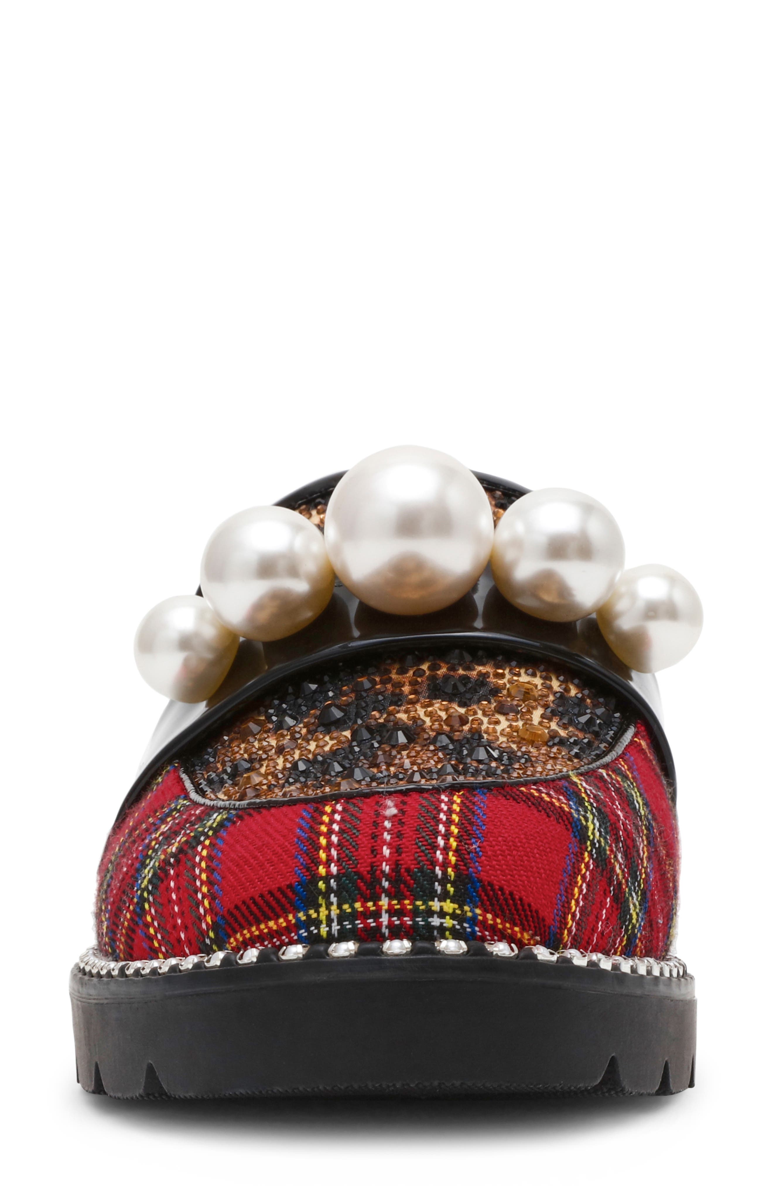 Betsey Johnson Harloe Loafer, Alternate, color, Red Plaid