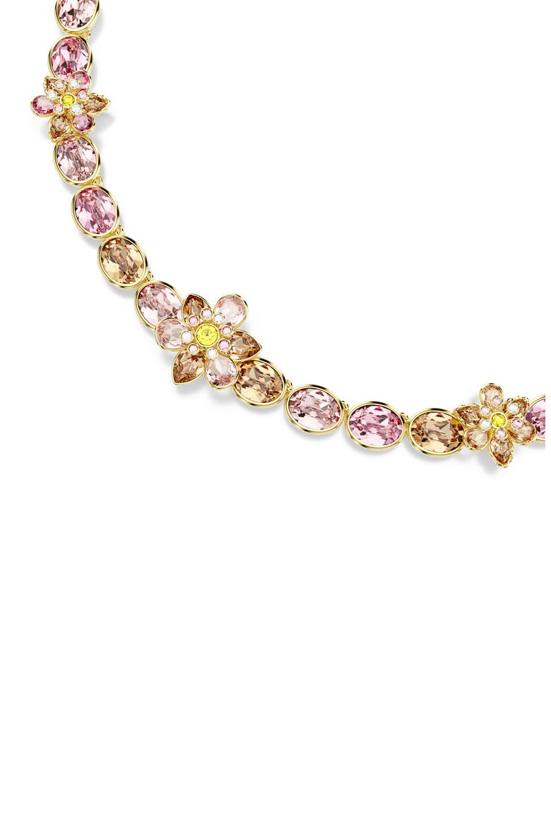 Idyllia Crystal Flower Bracelet, Alternate, color, GOLD/ MULTI