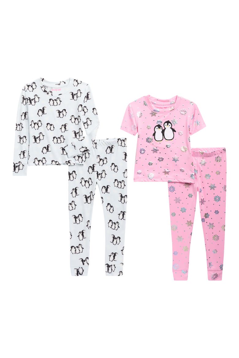 Kids' Assorted Penguin 2-Pack Fitted Two-Piece Pajamas, Main, color, BLUE