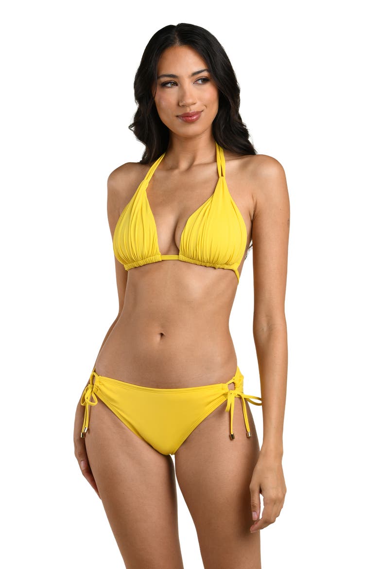 Island Goddess Halter Bikini Top, Alternate, color, SOLEIL
