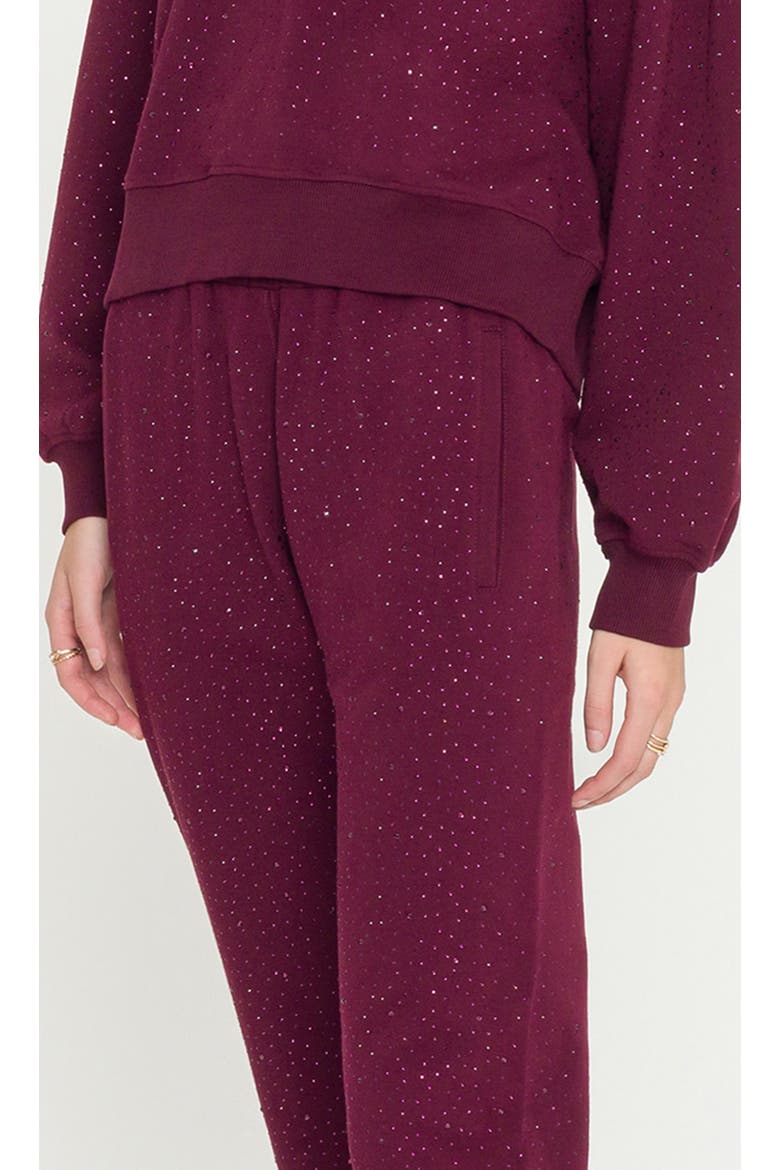 Ruel Compact Crystal Sweatpants, Alternate, color, Red