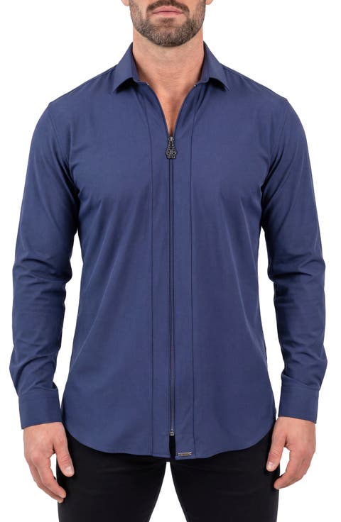 FibZip Marthyr Knit Zip-Up Shirt