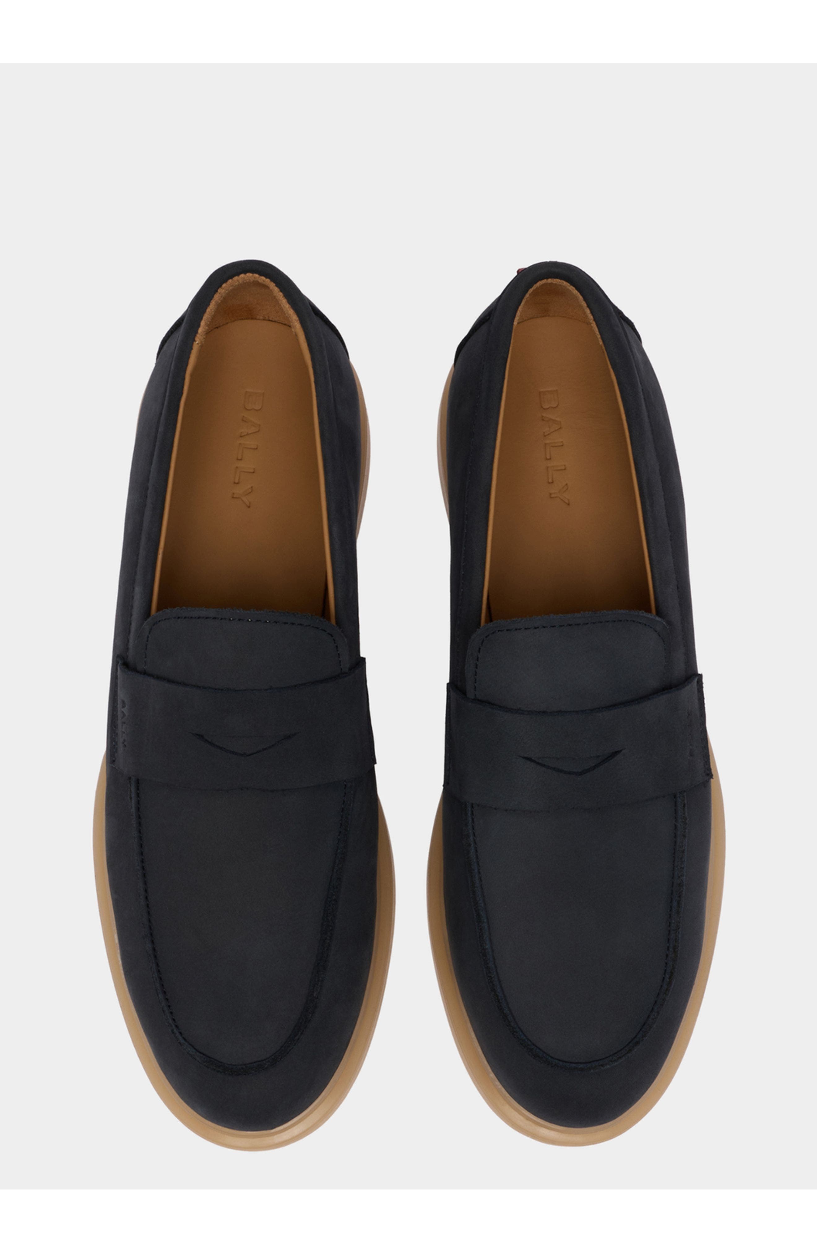 Bally Webbing Loafer in Nubuck, Alternate, color, Blue