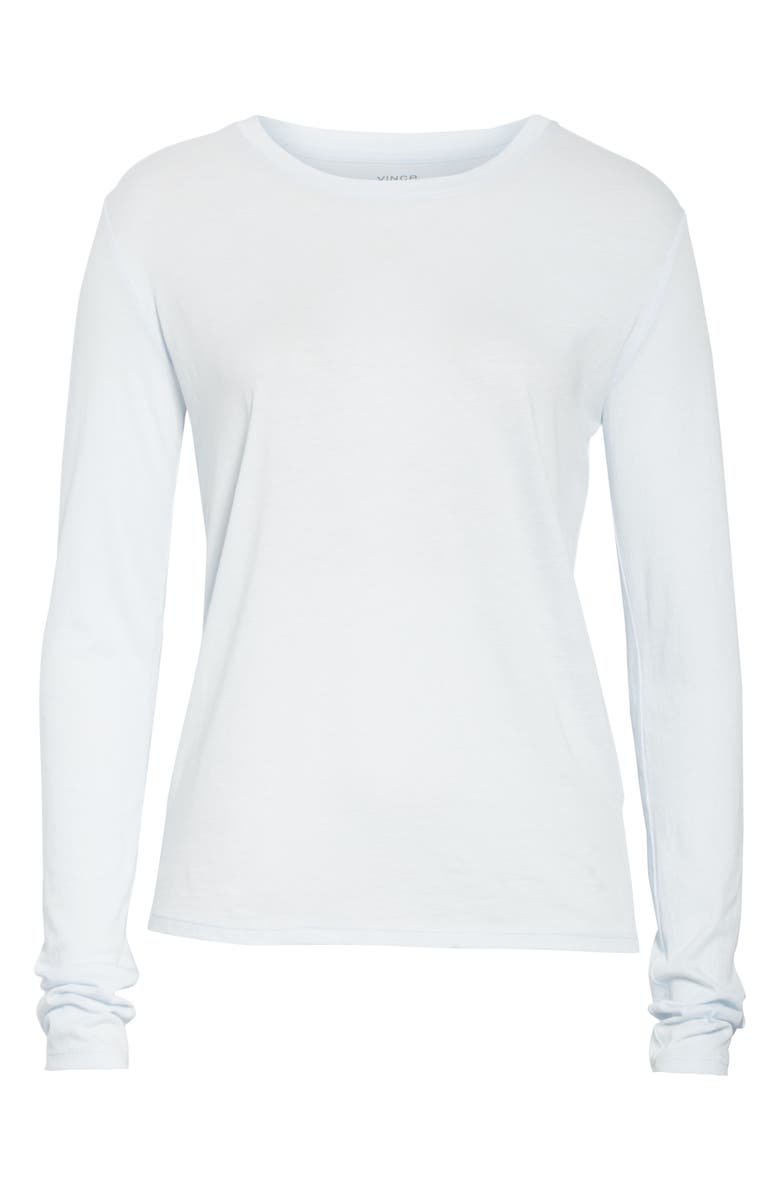 Vince Essential Long Sleeve Pima Cotton Tee, Alternate, color, 