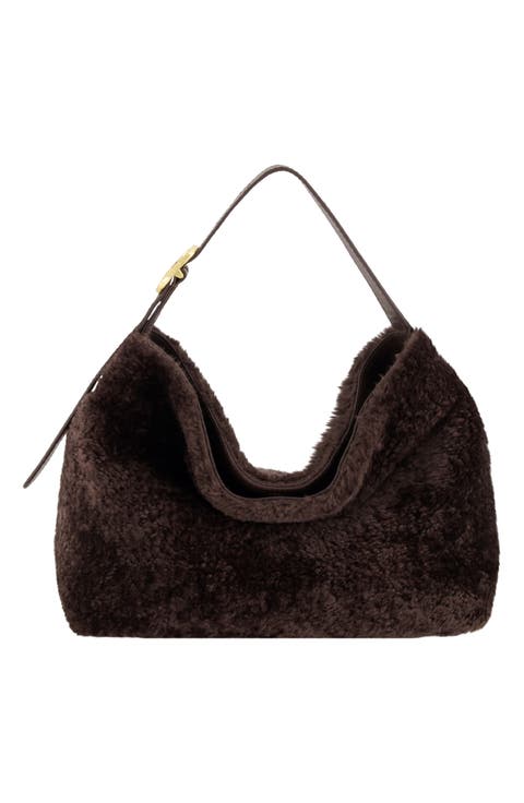 Vivian Small Shearling Hobo Bag