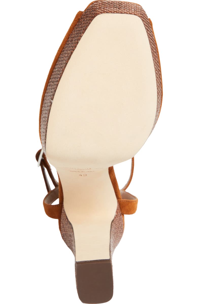 Jimmy Choo Sacaria Ankle Strap Platform Sandal, Alternate, color, Tan Mix