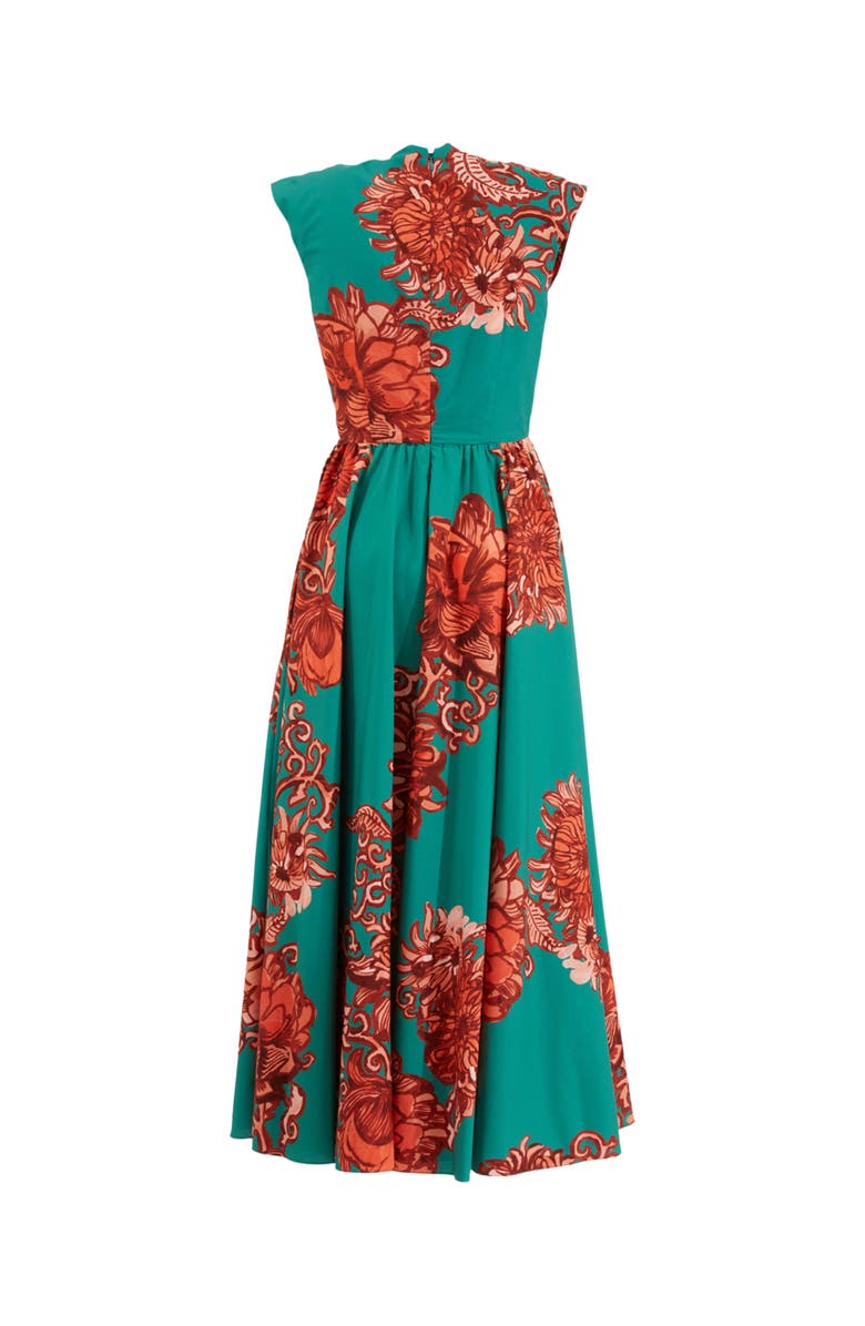 La DoubleJ Keyhole Dress Anemone Ghirlanda Green, Alternate, color, Anemone Ghirlanda Green